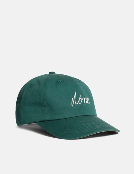 Norse Projects Chainstitch Logo Twill Cap - Dartmouth Green