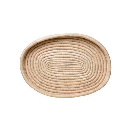 Kasese Oval Woven Basket Tray - Natural